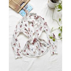 H&M orchidea mintás blúz