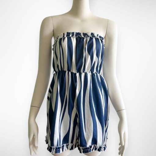 Kék - fehér romper 