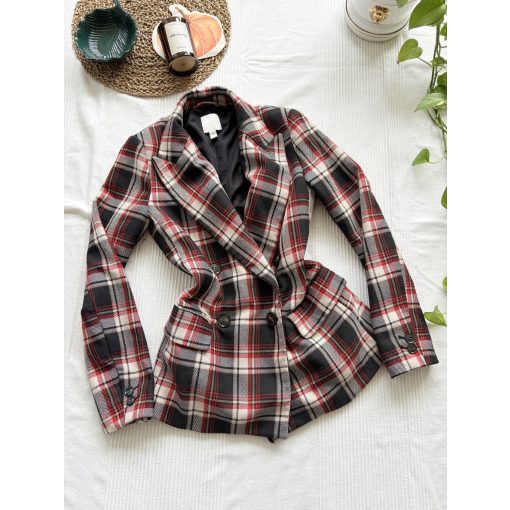 H&M kockás blézer/kabátka