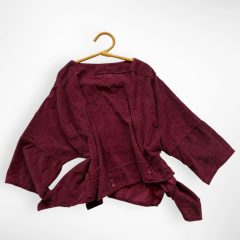 Burgundi kord/ oversize felső