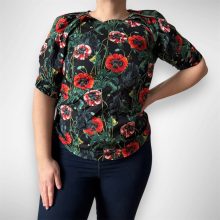 Pipacs mintás blúz