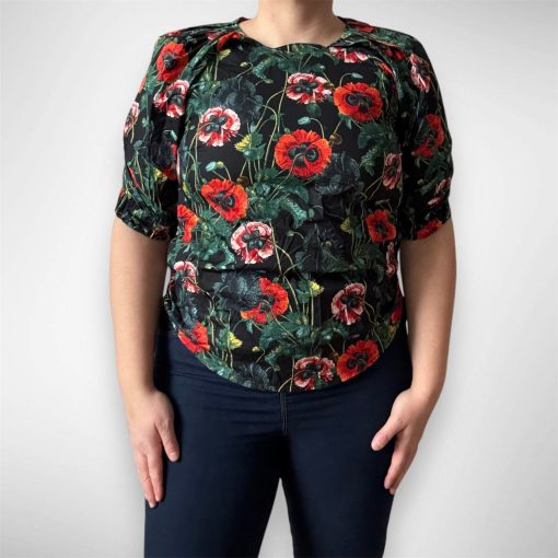 Pipacs mintás blúz